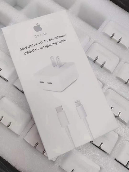 Cargador Doble USB-C/ LIGHTING con Cable – Carga Rápida