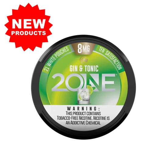 2ONE Snus Gin and Tonic 8MG Paquete de 5 Latas (20pz x lata)